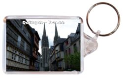 Quimper - France - Double Sided Large Keyring Key Fob Chain Ring Gift Present Souvenir F1
