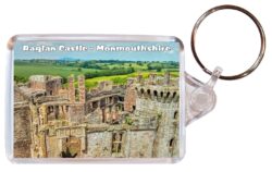 Raglan Casle - Monmouthshire - Wales - Double Sided Large Keyring Key Fob Chain Ring Gift Present Souvenir W1