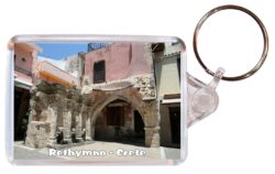 Rethymno - Crete - Greece - Double Sided Large Keyring Key Fob Chain Ring Gift Present Souvenir G2