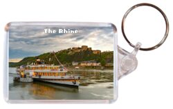 The Rhine - Double Sided Large Keyring Key Fob Chain Ring Gift Present Souvenir River S2
