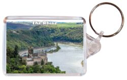 The Rhine - Double Sided Large Keyring Key Fob Chain Ring Gift Present Souvenir River S3