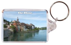 The Rhine - Double Sided Large Keyring Key Fob Chain Ring Gift Present Souvenir River S4