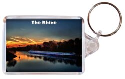 The Rhine - Double Sided Large Keyring Key Fob Chain Ring Gift Present Souvenir River S5