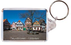 Seligenstadt - Germany - Double Sided Large Keyring Key Fob Chain Ring Gift Present Souvenir G1