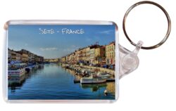 Sete - France - Double Sided Large Keyring Key Fob Chain Ring Gift Present Souvenir F1