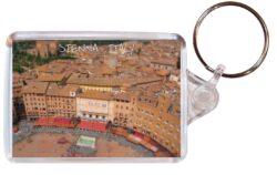Sienna - Italy - Double Sided Large Keyring Key Fob Chain Ring Gift Present Souvenir S2