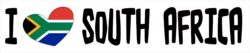 I Love South Africa - Car Bumper Laptop Window Decal Sticker Heart Fla