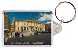 Stockholm - Sweden - Double Sided Large Keyring Key Fob Chain Ring Gift Present Souvenir S3