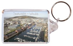 Swansea - Wales - Double Sided Large Keyring Key Fob Chain Ring Gift Present Souvenir W1