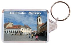 Szentendre - Hungary - Double Sided Large Keyring Key Fob Chain Ring Gift Present Souvenir H2