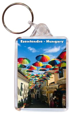 Szentendre - Hungary - Double Sided Large Keyring Key Fob Chain Ring Gift Present Souvenir H4