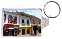 Szentendre - Hungary - Double Sided Large Keyring Key Fob Chain Ring Gift Present Souvenir H5