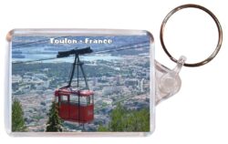 Toulon - France - Double Sided Large Keyring Key Fob Chain Ring Gift Present Souvenir F2