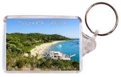 Tsougkria - Greece - Double Sided Large Keyring Key Fob Chain Ring Gift Present Souvenir G1