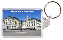 Uppsala - Sweden - Double Sided Large Keyring Key Fob Chain Ring Gift Present Souvenir S1