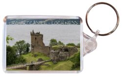 Urqhart Castle - Loch Ness - Scotland - Double Sided Large Keyring Key Fob Chain Ring Gift Present Souvenir S1
