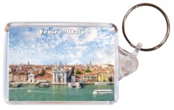 Venice - Italy - Double Sided Large Keyring Key Fob Chain Ring Gift Present Souvenir S10