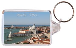 Venice - Italy - Double Sided Large Keyring Key Fob Chain Ring Gift Present Souvenir S7
