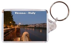 Verona - Italy - Double Sided Large Keyring Key Fob Chain Ring Gift Present Souvenir S2