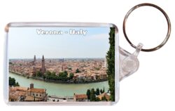 Verona - Italy - Double Sided Large Keyring Key Fob Chain Ring Gift Present Souvenir S3