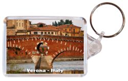 Verona - Italy - Double Sided Large Keyring Key Fob Chain Ring Gift Present Souvenir S4