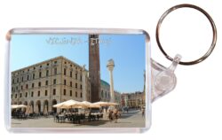 Vicenza - Italy - Double Sided Large Keyring Key Fob Chain Ring Gift Present Souvenir S1