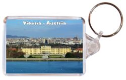 Vienna - Austria - Double Sided Large Keyring Key Fob Chain Ring Gift Present Souvenir A6