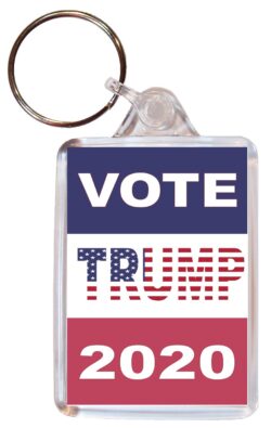 Vote Trump 2020 - Double Sided Large Keyring Key Fob Chain Ring Gift Present Souvenir