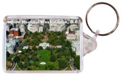 White House - Washington, D.C. - USA - Double Sided Large Keyring Key Fob Chain Ring Gift Present Souvenir US1