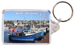 Wick - Scotland - Double Sided Large Keyring Key Fob Chain Ring Gift Present Souvenir S1