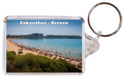 Zakynthos/Zante - Greece - Double Sided Large Keyring Key Fob Chain Ring Gift Present Souvenir G3