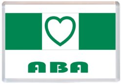 Aba - Love Nigeria/Nigerian Towns & Cities Flag - Jumbo Fridge Magnet Souvenir Gift Present