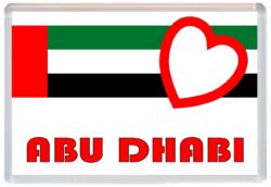 Abu Dhabi - Love UAE/United Arab Emirates Towns & Cities Flag - Jumbo Fridge Magnet Souvenir Gift Present