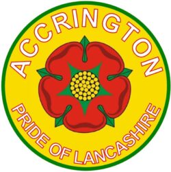 Accrington - Pride of Lancashire - TWO PACK - Car Bumper Laptop Window Decal County Flag Sticker