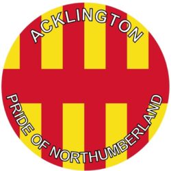 Acklington - Pride of Northumberland - TWO PACK - Car Bumper Laptop Window Decal County Flag Sticker