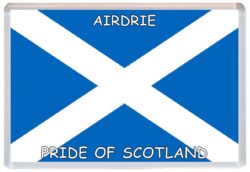 Airdrie - Love Scotland/Scottish Towns & Cities Flag - Jumbo Fridge Magnet Souvenir Gift Presen