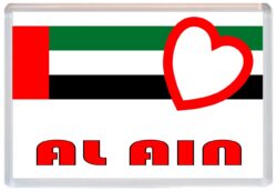 Al Ain - Love UAE/United Arab Emirates Towns & Cities Flag - Jumbo Fridge Magnet Souvenir Gift Present