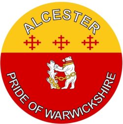 Alcester - Pride of Warwickshire - TWO PACK - Car Bumper Laptop Window Decal County Flag Sticker