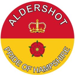 Aldershot - Pride of Hampshire - TWO PACK - Car Bumper Laptop Window Decal County Flag Sticker