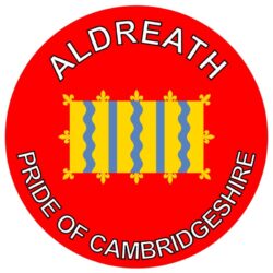 Aldreath - Pride of Cambridgeshire - TWO PACK - Car Bumper Laptop Window Decal County Flag Sticker