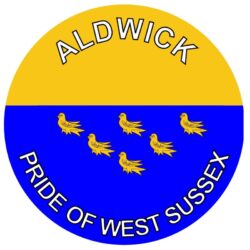 Aldwick - Pride of West Sussex - TWO PACK - Car Bumper Laptop Window Decal County Flag Sticker