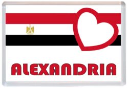 Alexandria - Love Egypt/Egyptian Towns & Cities Flag - Jumbo Fridge Magnet Souvenir Gift Present