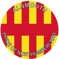 Alnmouth - Pride of Northumberland - TWO PACK - Car Bumper Laptop Window Decal County Flag Sticker