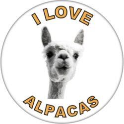 I Love Alpacas - 59mm Badge/Badges Fun Gift Present