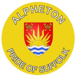 Alpheton - Pride of Suffolk - TWO PACK - Car Bumper Laptop Window Decal County Flag Sticker