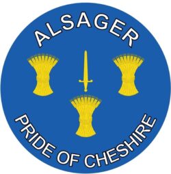 Alsager - Pride of Cheshire - TWO PACK - Car Bumper Laptop Window Decal County Flag Sticker