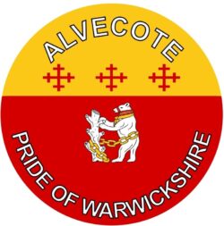 Alvecote - Pride of Warwickshire - TWO PACK - Car Bumper Laptop Window Decal County Flag Sticker