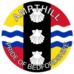 Ampthill - Pride of Bedfordshire - TWO PACK - Car Bumper Laptop Window Decal County FLag Sticker