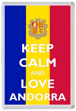 Keep Calm and Love Andorra - Jumbo Fridge Magnet Souvenir Gift Present
