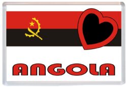 Angola - Love Angolan Towns & Cities Flag - Jumbo Fridge Magnet Souvenir Gift Present